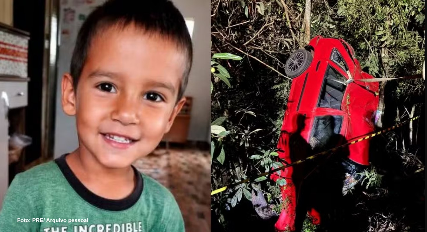 Menino de 7 anos morre após carro sair da pista e bater contra árvore no Paraná.