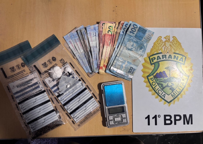 Tráfico de drogas é desarticulado pela Polícia Militar em Ubiratã.