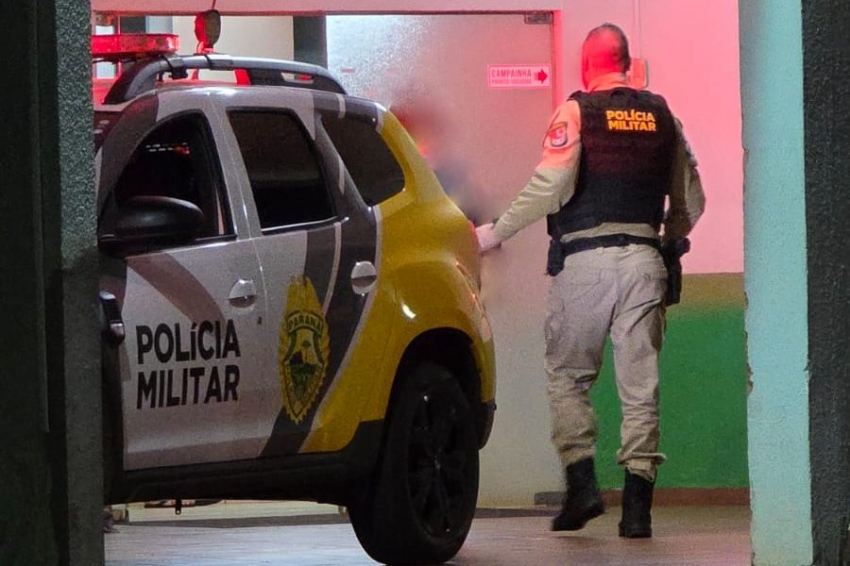 Homem é preso em flagrante após agredir prima e danificar veículo em Campina da Lagoa.