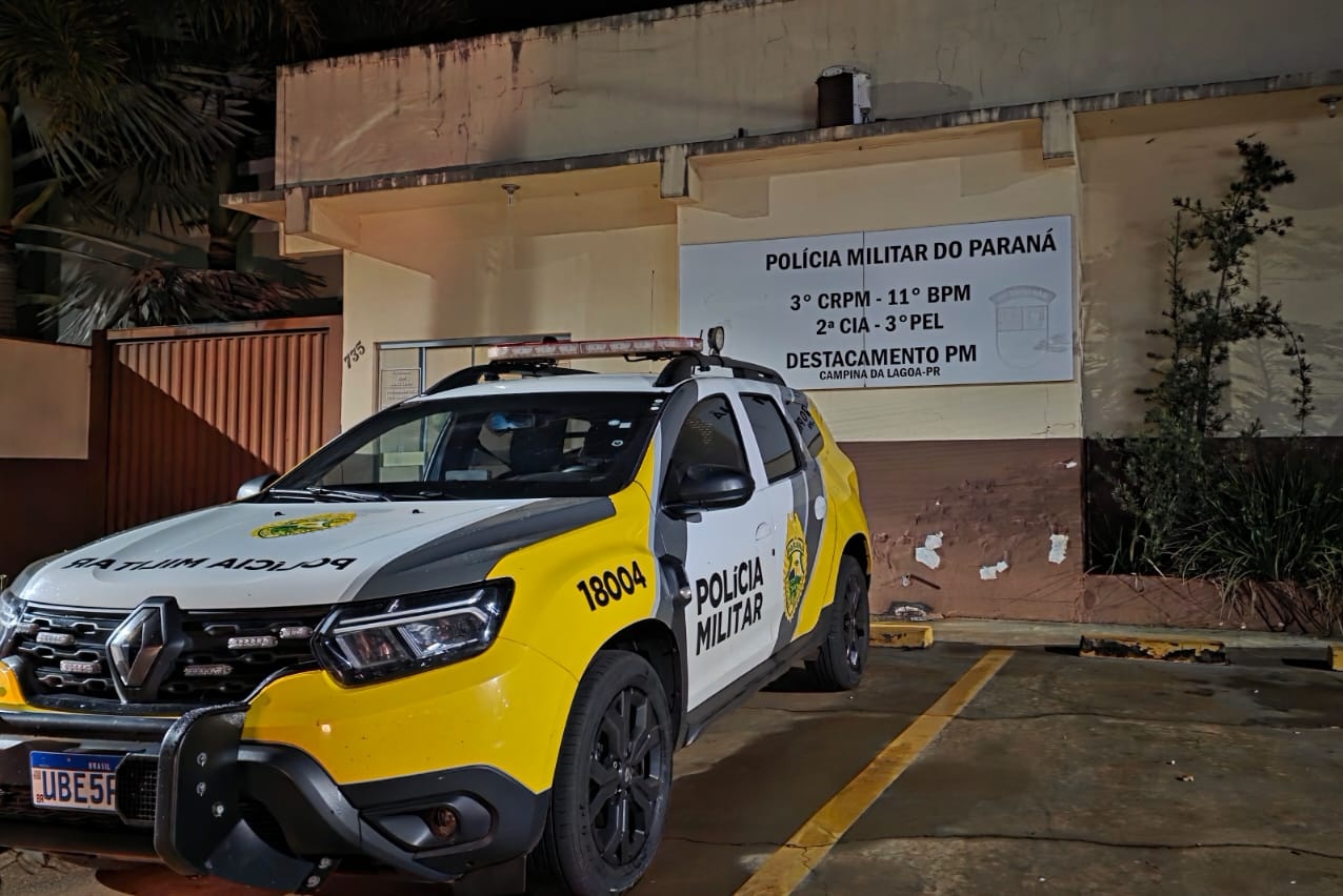 Homem é preso após descumprir medida protetiva e registrar 1,01 mg/L no bafômetro em Campina da Lagoa.