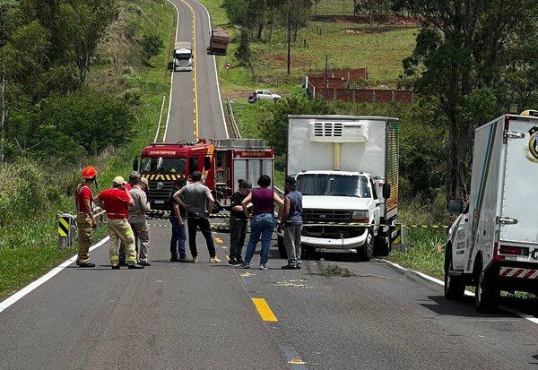 Homem morre atropelado por carreta ao manobrar veículo que quebrou em rodovia.