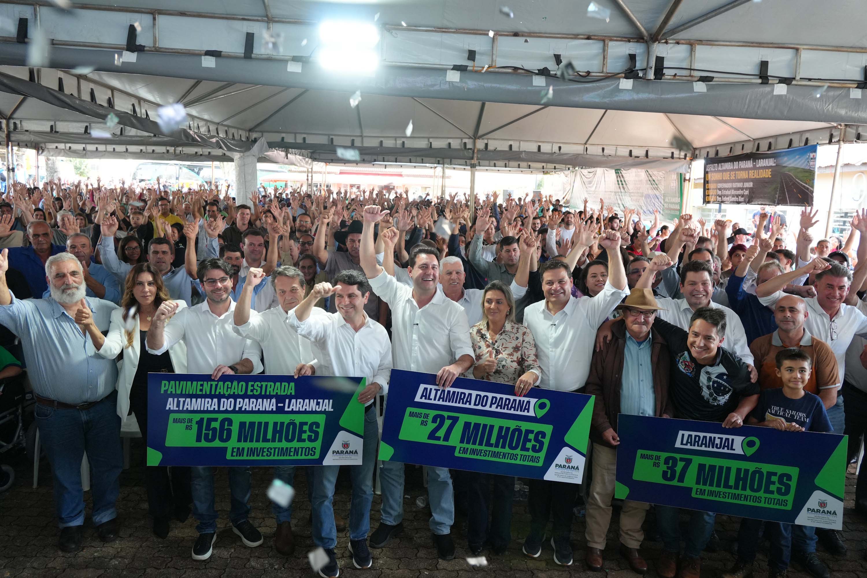 Governador autoriza pavimentação de R$ 156 milhões entre Altamira do Paraná e Laranjal.