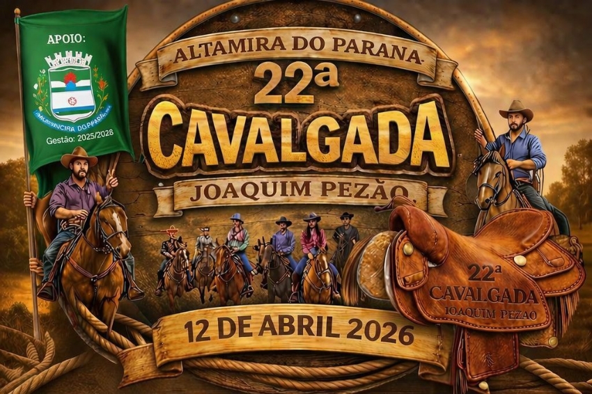 Cavalgada marca o início das festividades em Altamira do Paraná do seu aniversário.