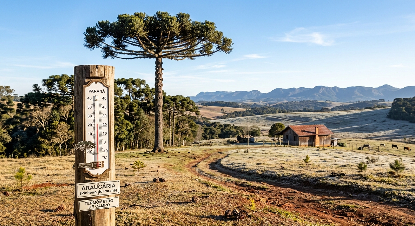 Frio aumenta no Paraná neste fim de semana com previsão de geadas.