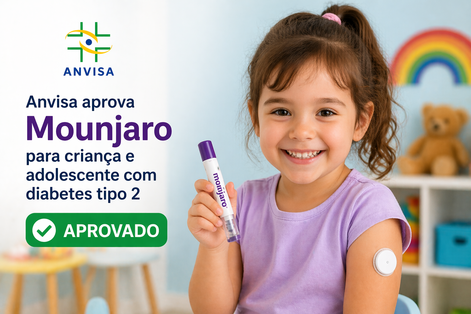 Anvisa aprova Mounjaro para criança e adolescente com diabetes tipo 2.