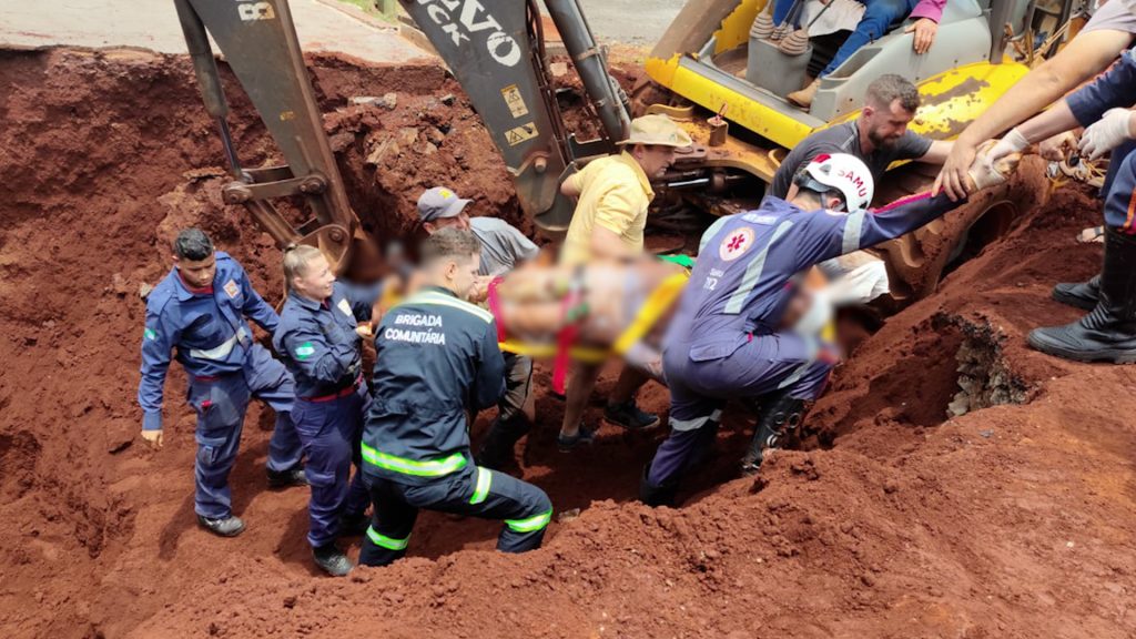 Milagre! Trabalhador soterrado em obra sobrevive no Sudoeste do Paraná